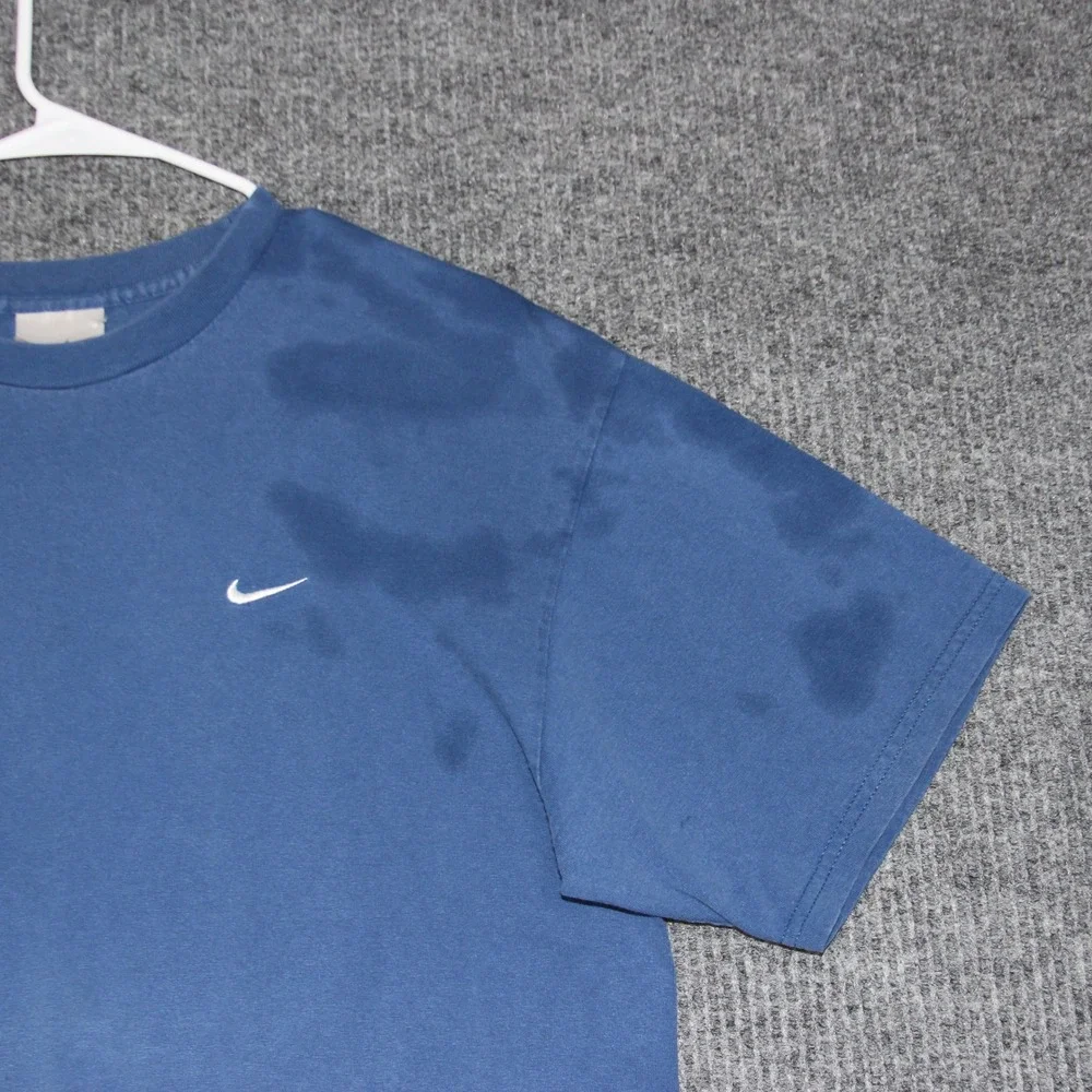 Nike Men Blue Short Sleeve T‎ Shirt Logo Graphic Size L Made in Mexico